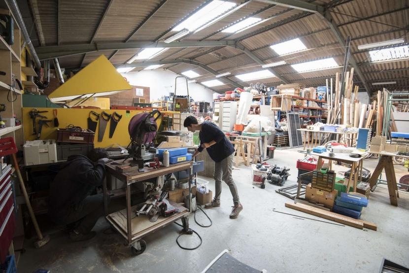 L'Atelier commun occupe un espace de 150 m² au sein de la Belle Déchette