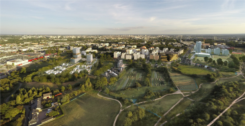 Perspective du futur parc champêtre