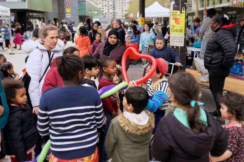 Animation sur la dalle Kennedy, lors d'une fête de quartier