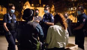 patrouille de nuit de policiers municipaux