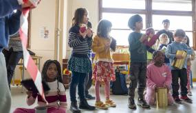 Atelier percussions à l'école Marcel Pagnol