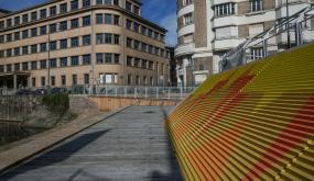 Vue de la fresque sur l'ancienne fontaine Maginot 