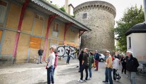 Vue du bâtiment, situé 10 rue Nantaise, lors d'une visite pendant les Journées du parimoine 2019