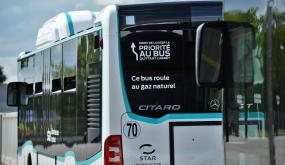 Bus au gaz naturel pour véhicules, avec la nouvelle livrée STAR